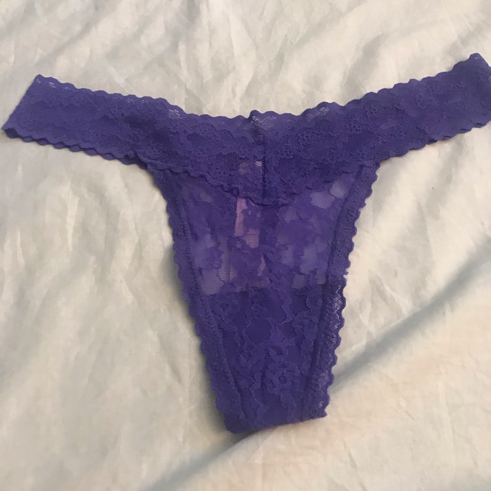 Victoria’s Secret lace thong in lavender